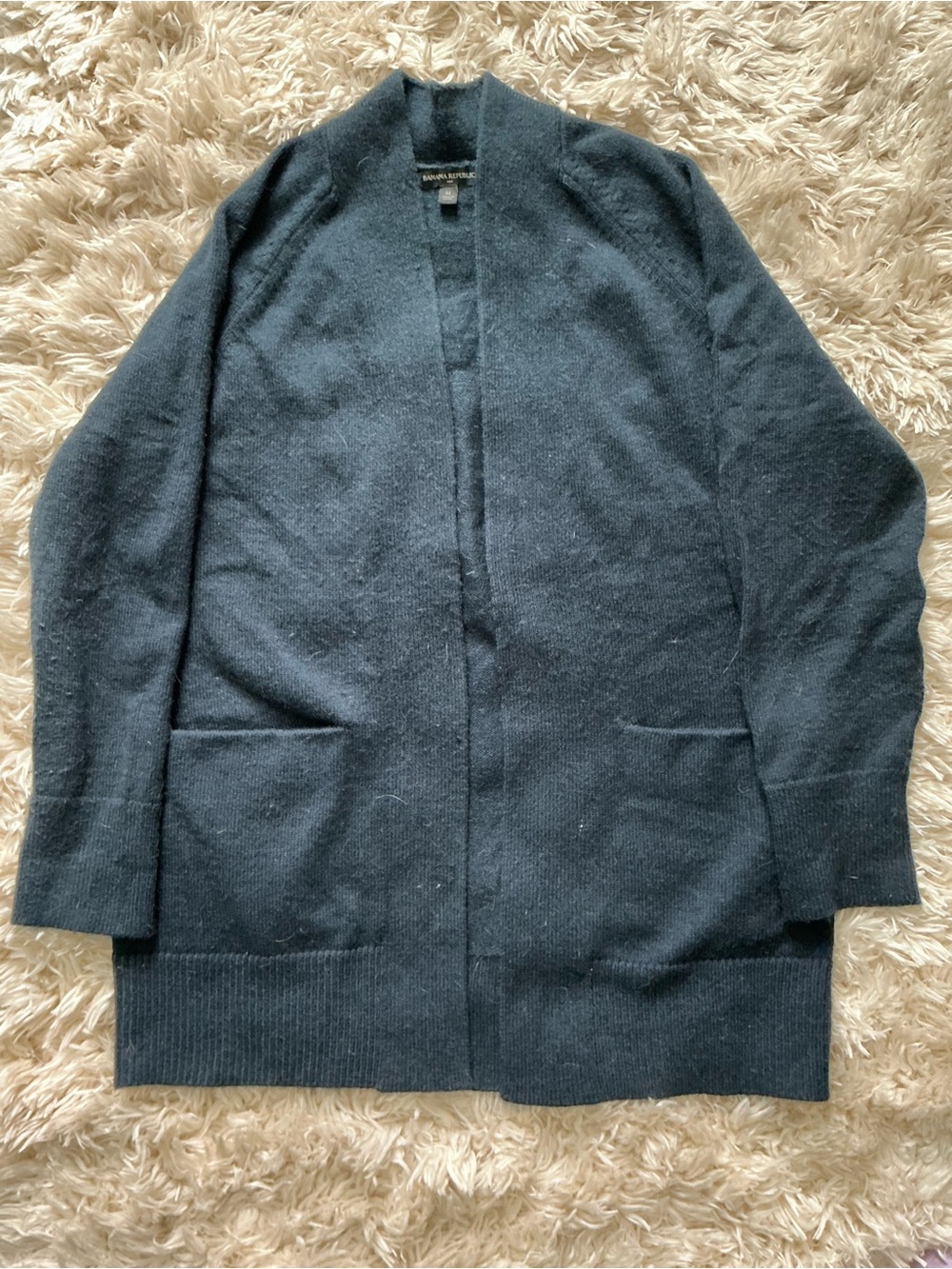 Banana Republic Men's Navy Open-Front Cardigan